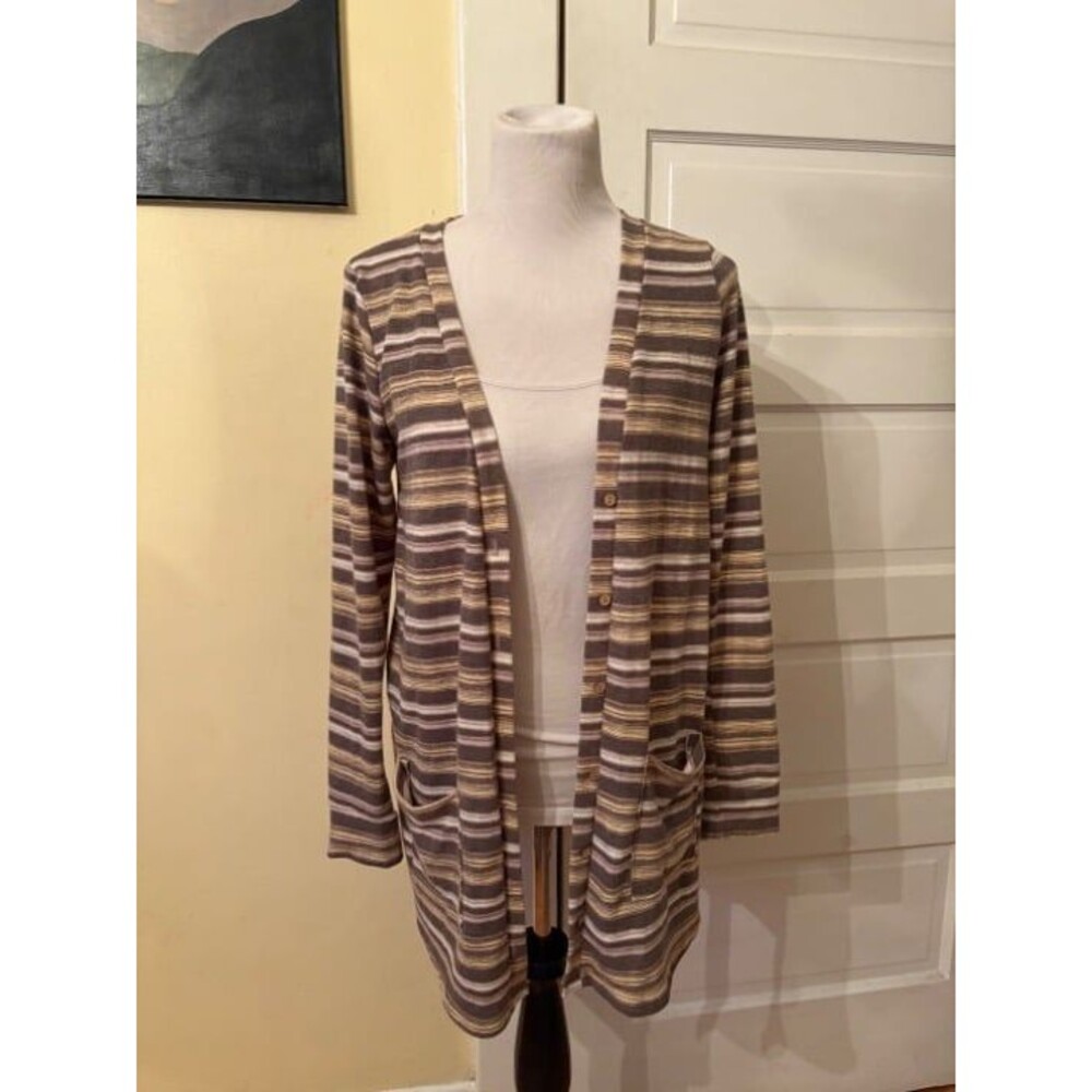Agnes & Dora striped cardigan soft pockets modal fabric vintage classic tunic